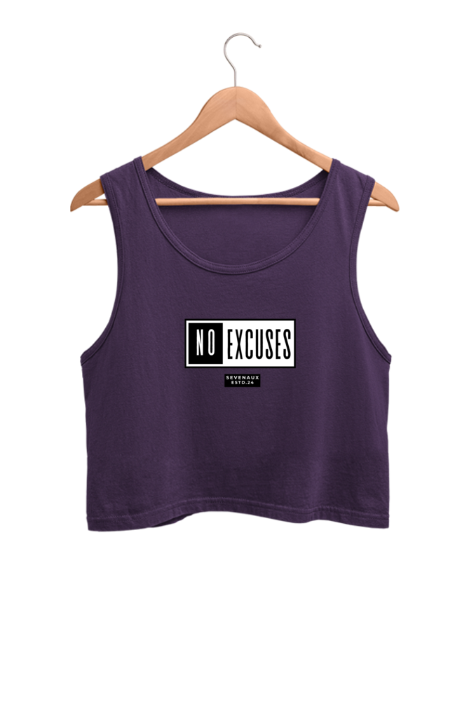 Women's Crop Tank Top - No excuses