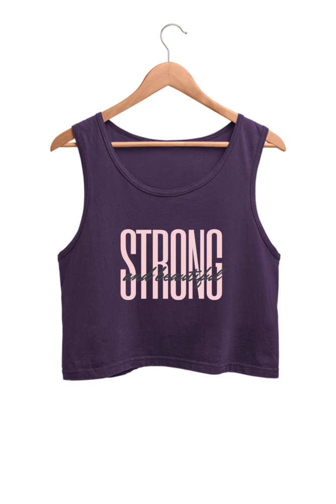 Women's Crop Tank Top - Strong & Beautiful