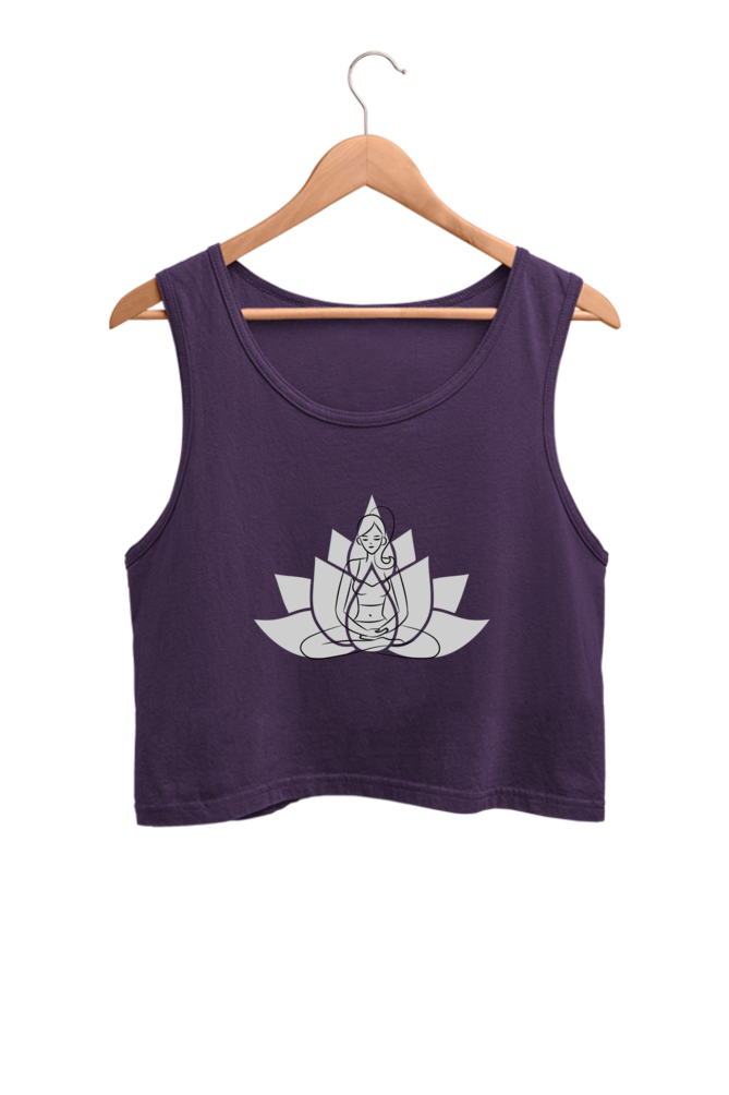 Women's Crop Tank Top - Lotus Yoga