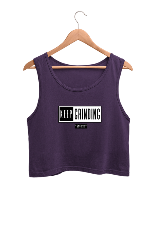 Women's Crop Tank Top - Keep grinding