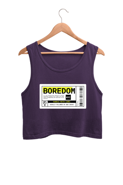 Women's Crop Tank Top - Boredom label