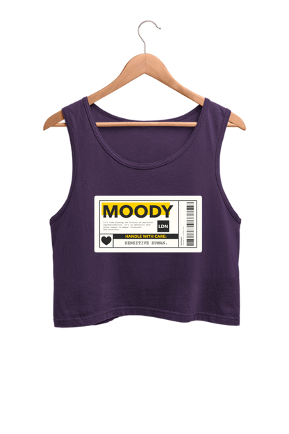 Women's Crop Tank Top - Moody label