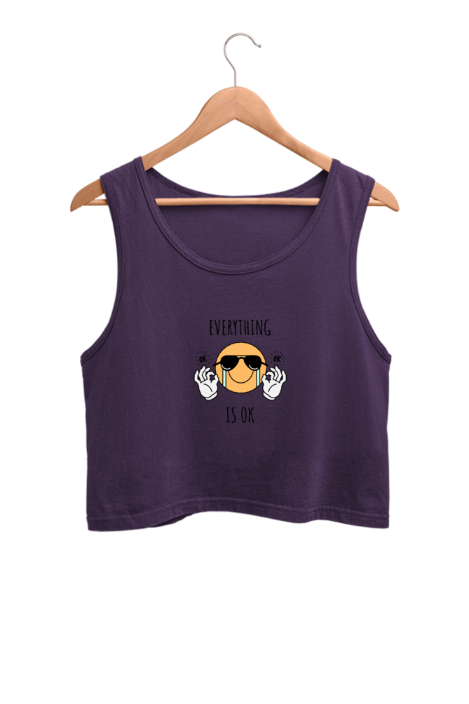 Women's Crop Tank Top - Everything is ok