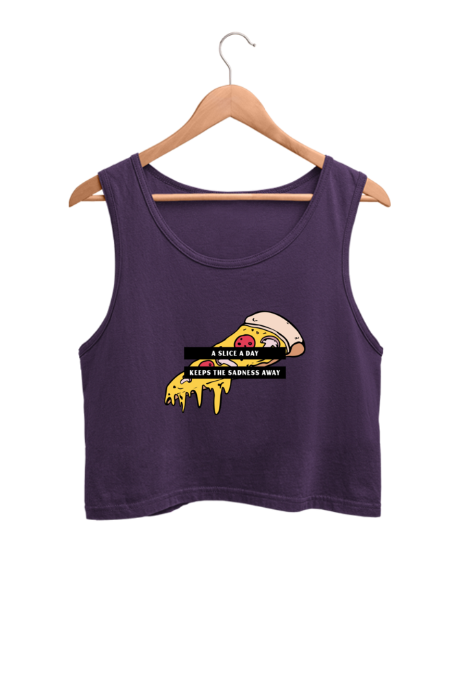 Women's Crop Tank Top - Pizza slice