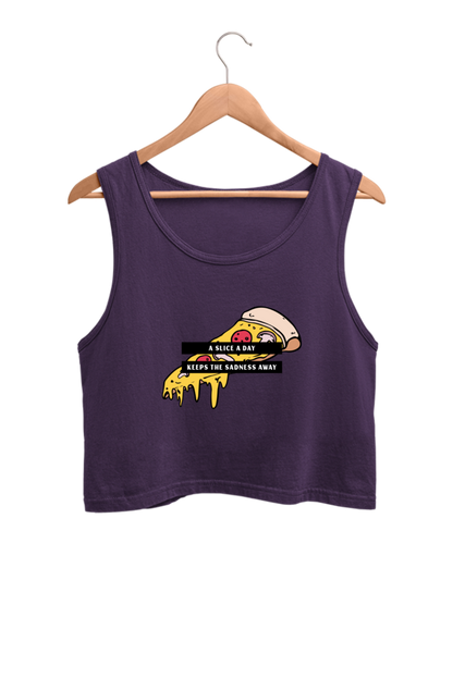 Women's Crop Tank Top - Pizza slice