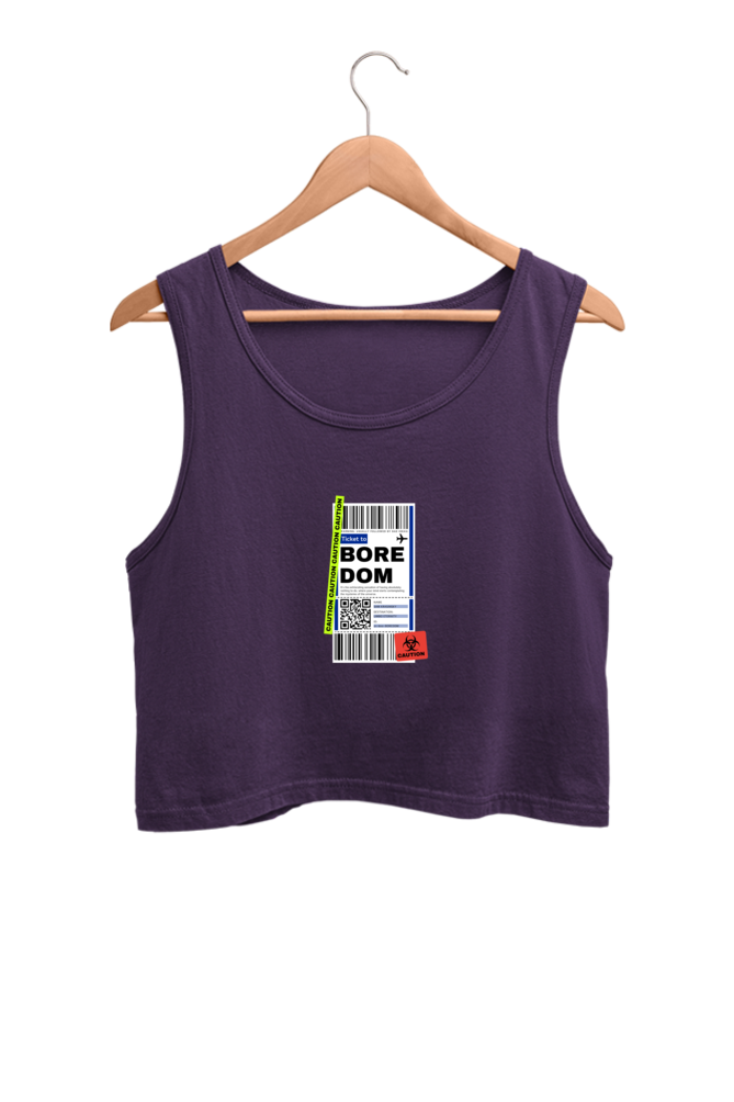 Women's Crop Tank Top - Boredom label