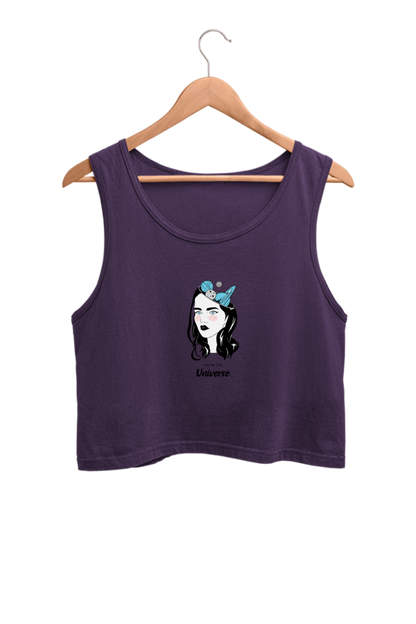 Women's Crop Tank Top - Woman universe