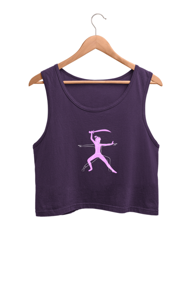 Women's Crop Tank Top - Warrior Yoga