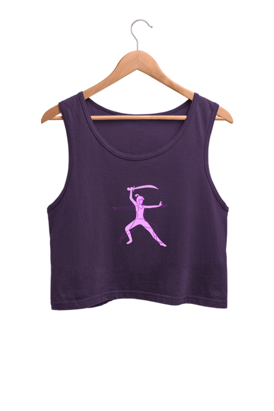 Women's Crop Tank Top - Warrior yoga