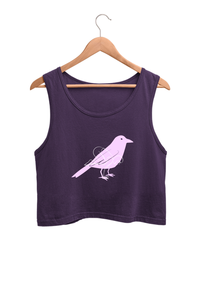 Women's Crop Tank Top - Bird Yoga