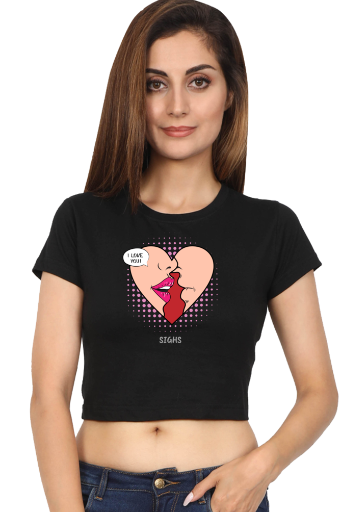 Women's Crop Top - Love Sigh