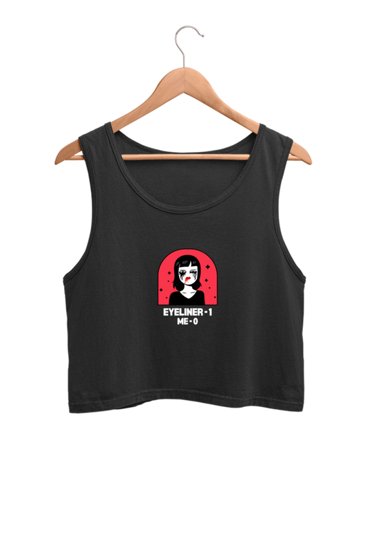 Women's Crop Tank Top - Eyeliner 1 Me 0