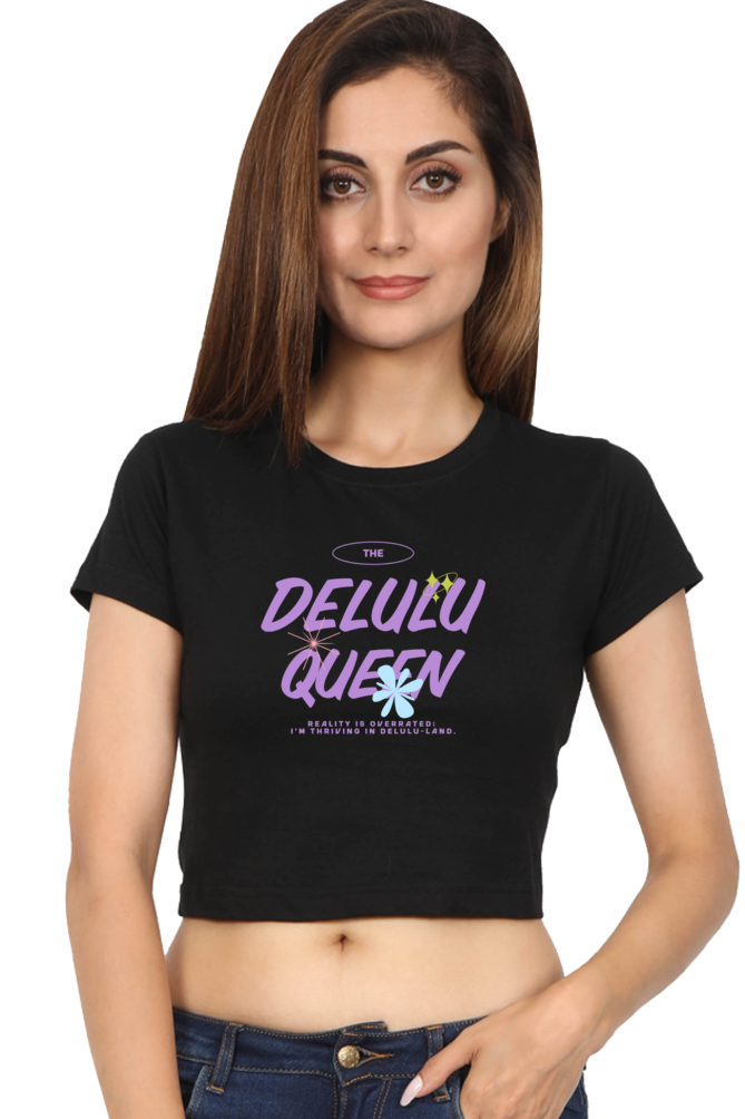 Women's Crop Top - Delulu queen