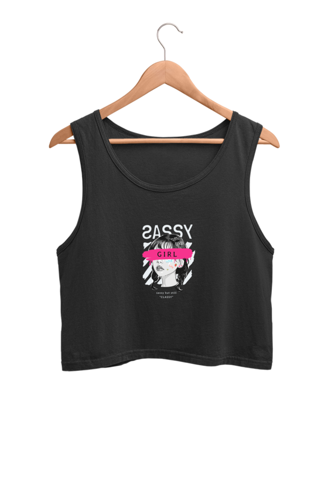 Women's Crop Tank Top - Sassy Girl