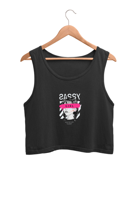 Women's Crop Tank Top - Sassy Girl