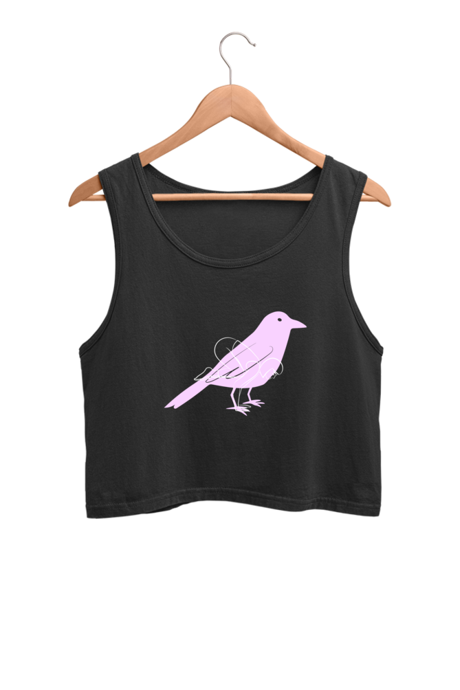 Women's Crop Tank Top - Bird Yoga