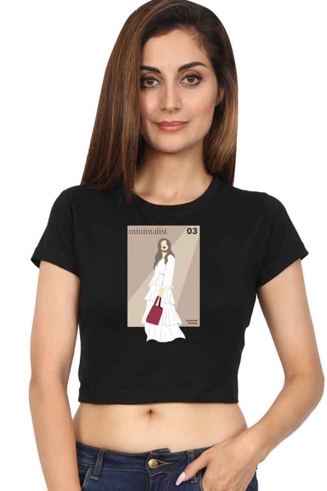 Women's Crop Top - Fashionista Minimalist