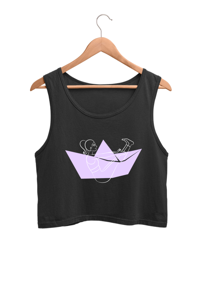 Women's Crop Tank Top - Boat Yoga