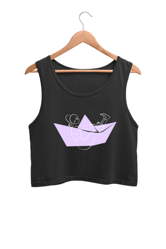 Women's Crop Tank Top - Boat Yoga