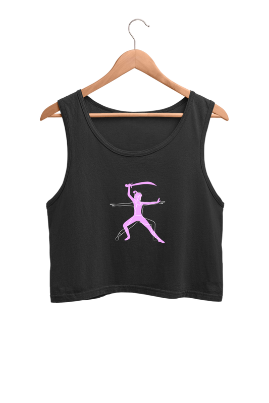 Women's Crop Tank Top - Warrior Yoga