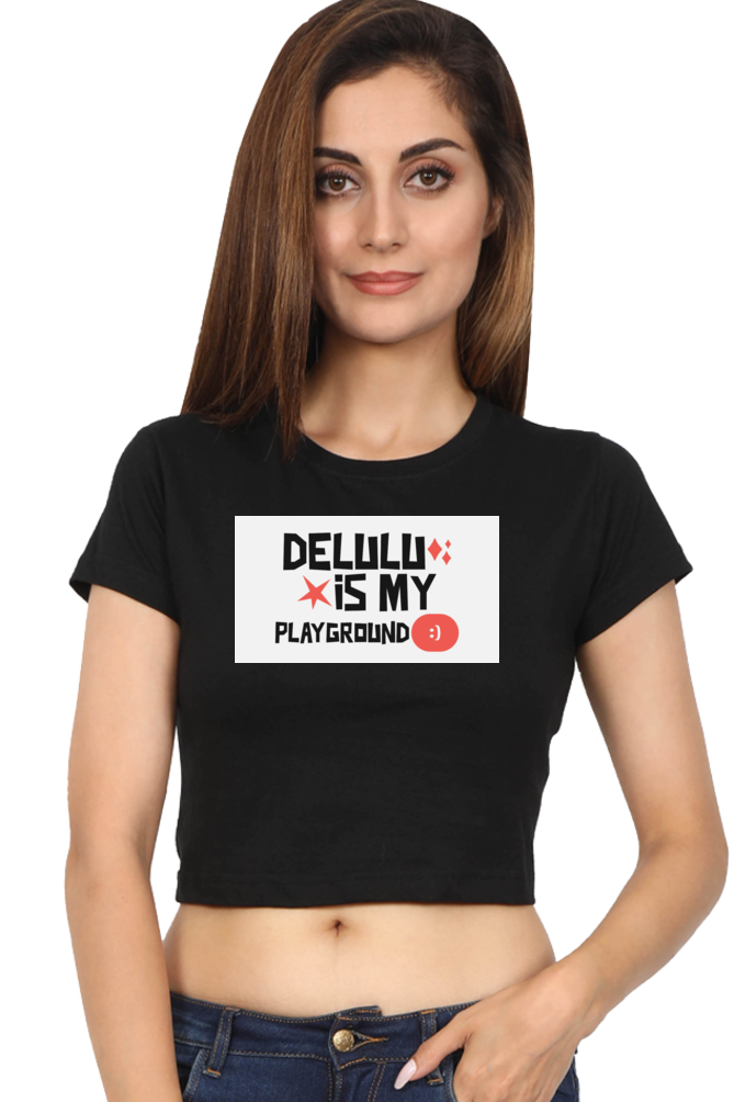 Women's Crop Top - Delulu playground