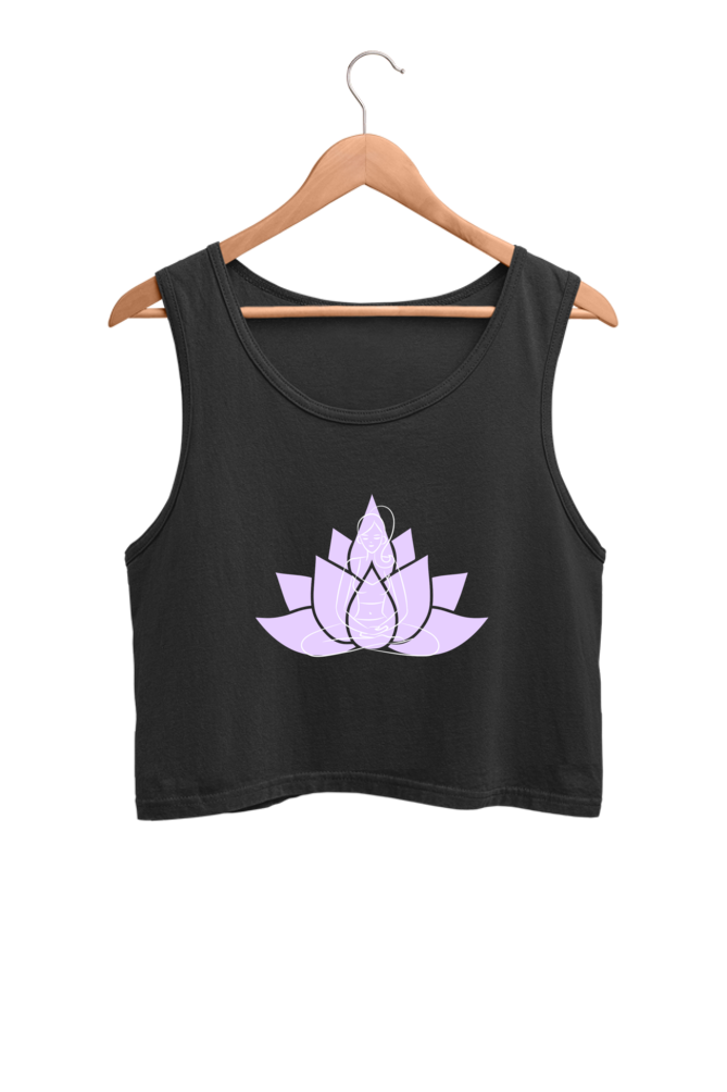 Women's Crop Tank Top - Lotus Yoga