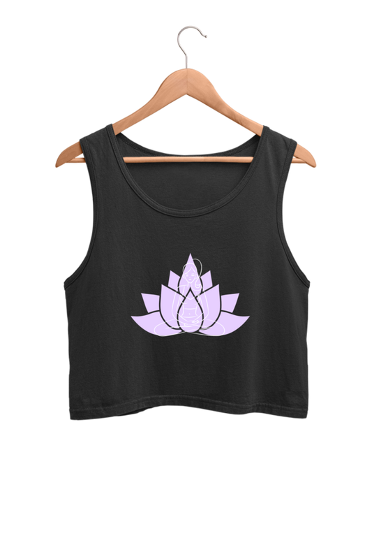 Women's Crop Tank Top - Lotus Yoga