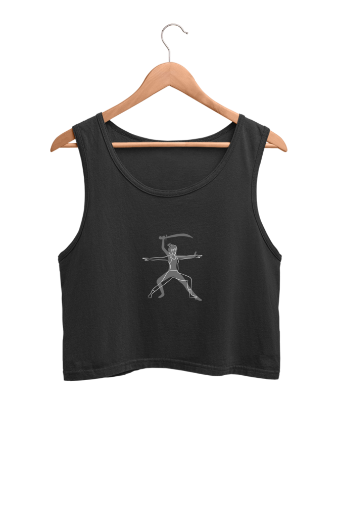 Women's Crop Tank Top - Warrior yoga