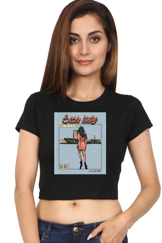 Women's Crop Top - Boss lady