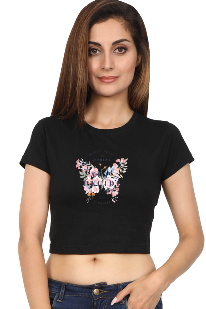 Women's Crop Top - Beauty Begins when you believe