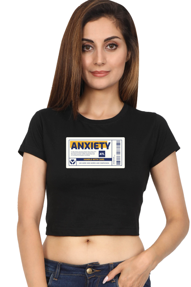 Women's Crop Top - Anxiety label