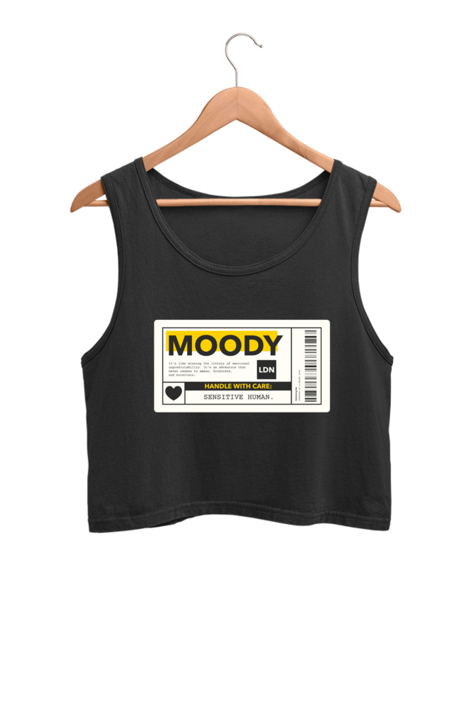 Women's Crop Tank Top - Moody label