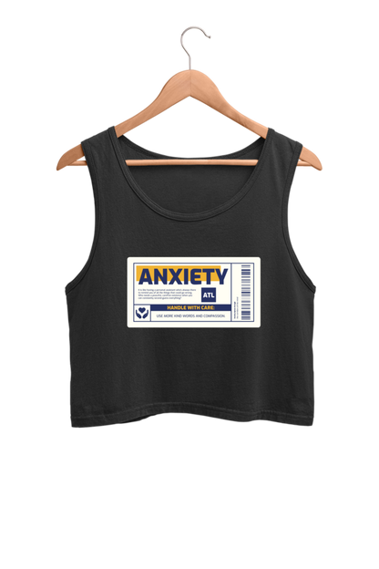 Women's Crop Tank Top - Anxiety