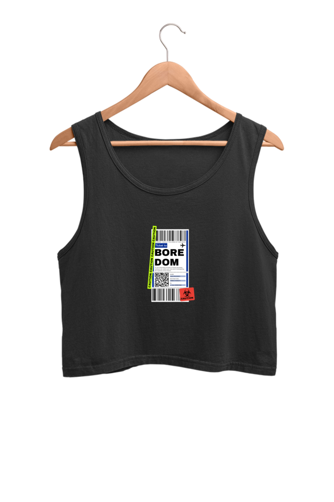 Women's Crop Tank Top - Boredom label