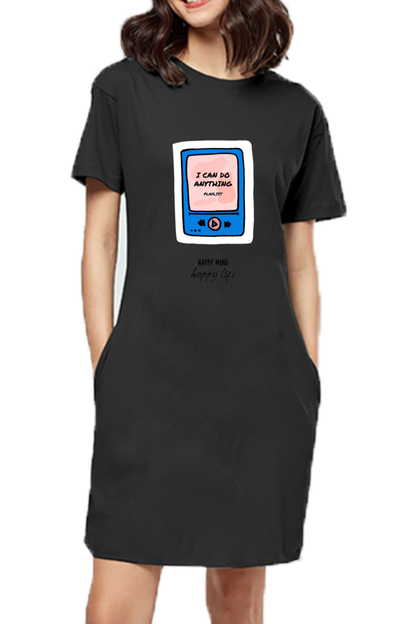 Women's T-shirt dress - I can do anything