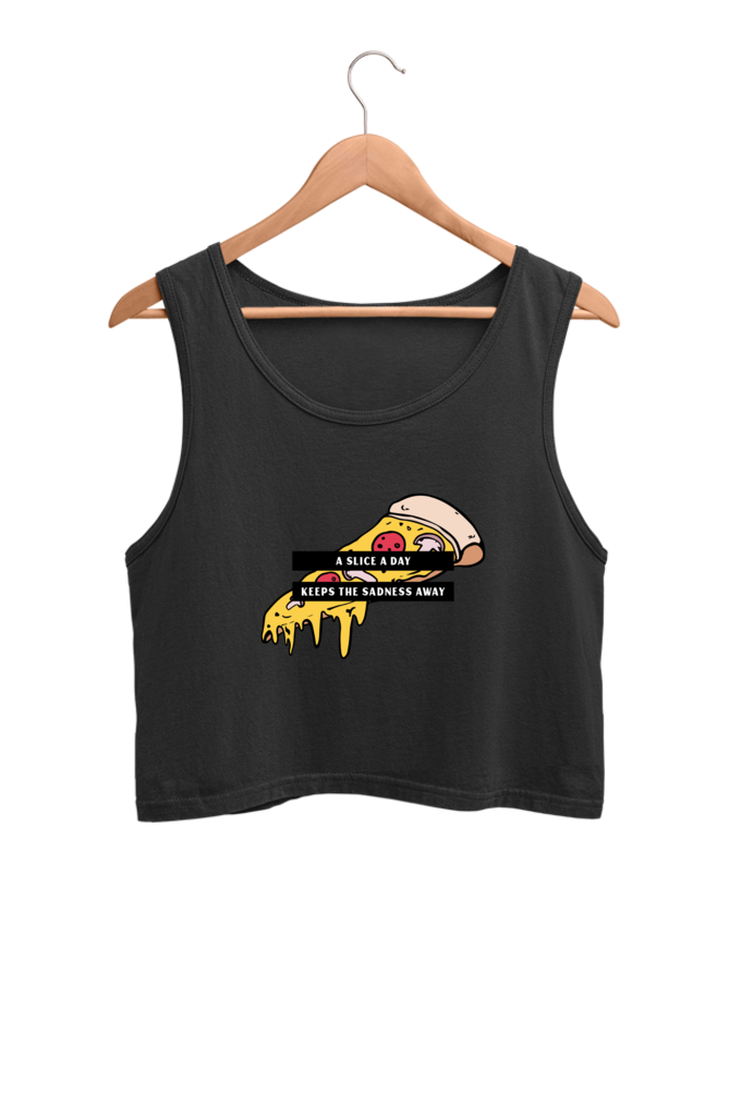 Women's Crop Tank Top - Pizza slice