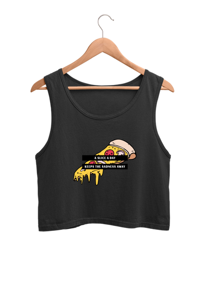 Women's Crop Tank Top - Pizza slice