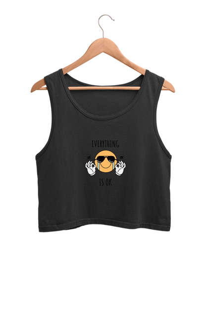 Women's Crop Tank Top - Everything is ok