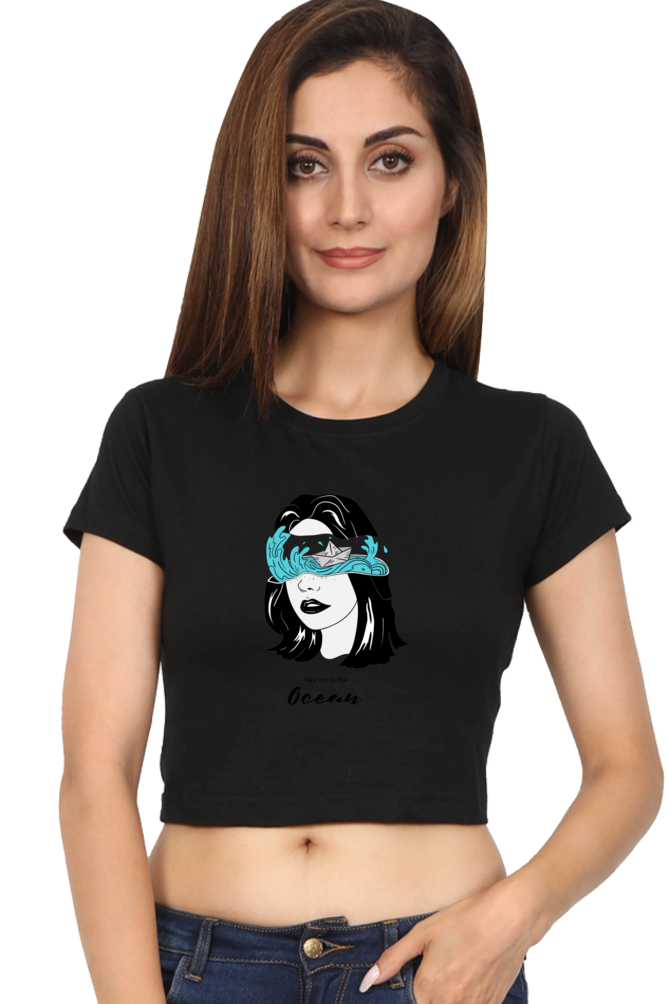 Women's Crop Top - Woman ocean