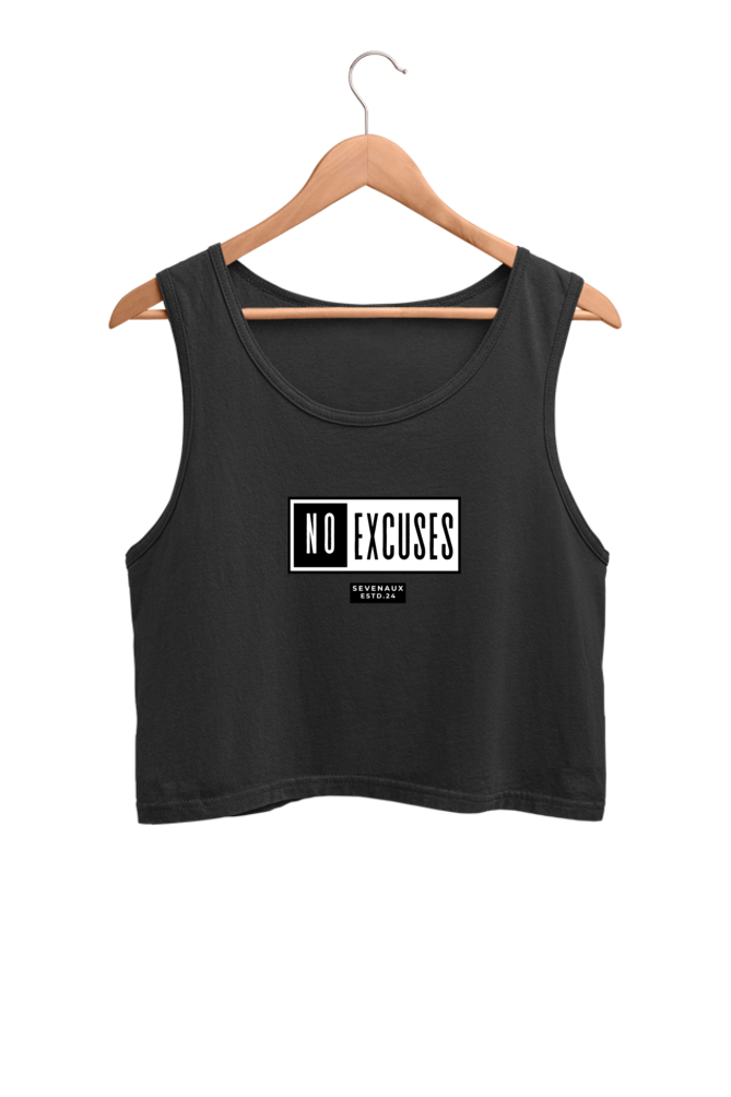 Women's Crop Tank Top - No excuses