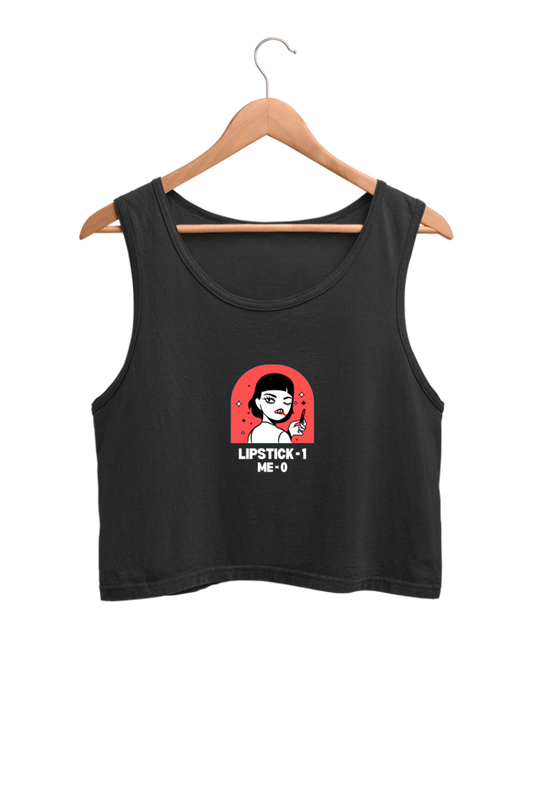 Women's Crop Tank Top - Lipstick 1 Me 0