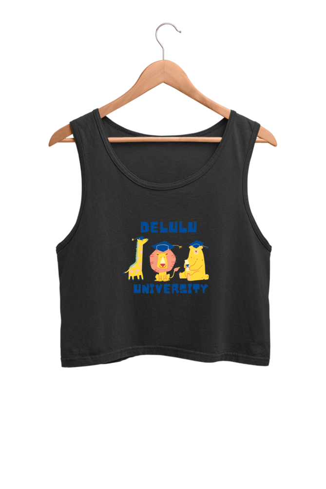 Women's Crop Tank Top - Delulu University