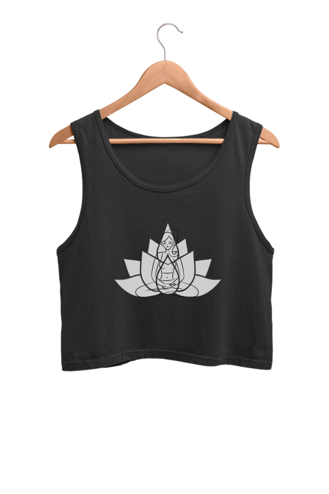 Women's Crop Tank Top - Lotus Yoga