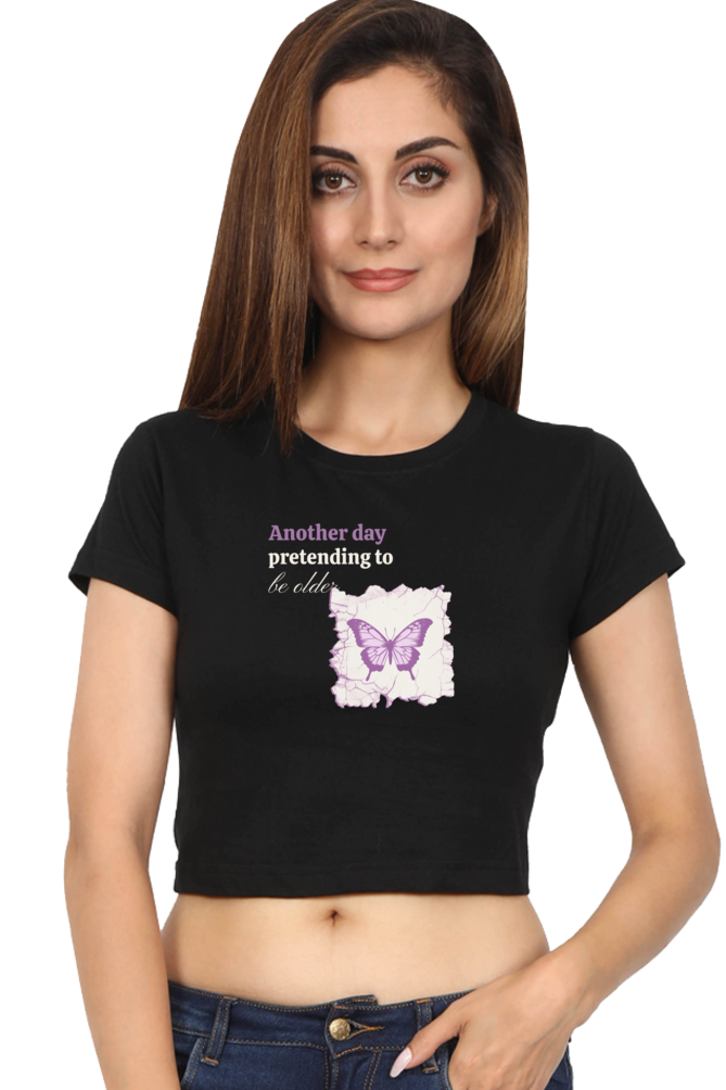 Women's Crop Top - Another day pretending to be elder