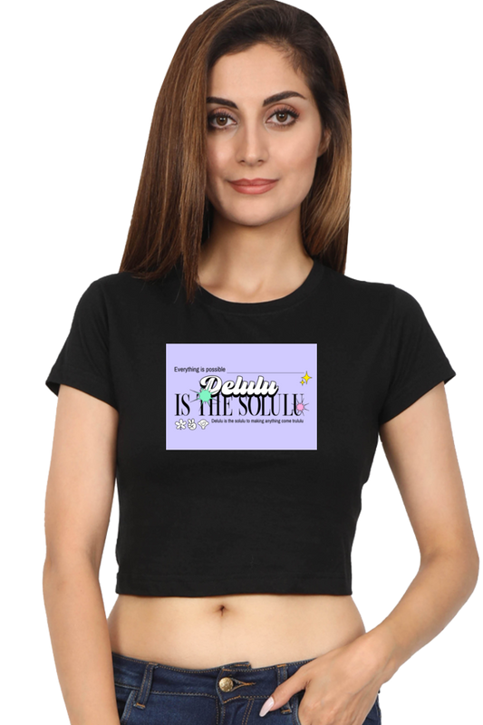 Women's Crop Top - Delulu is the solulu