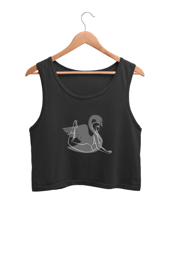 Women's Crop Tank Top - Swan