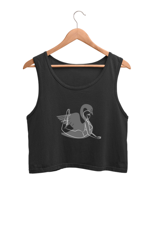 Women's Crop Tank Top - Swan