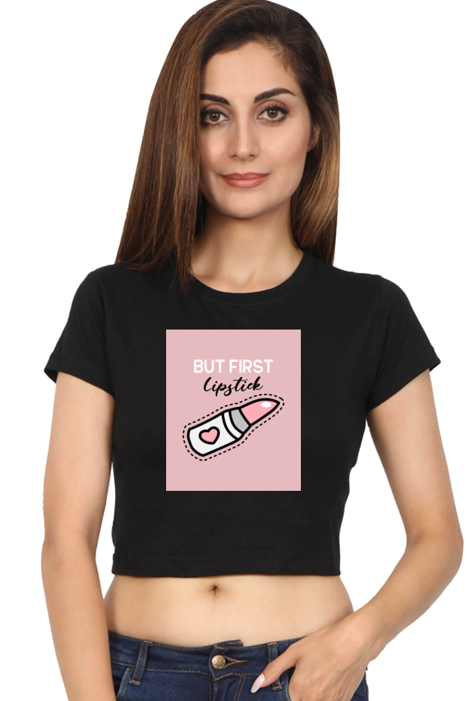 Women's Crop Top - Lipstick first