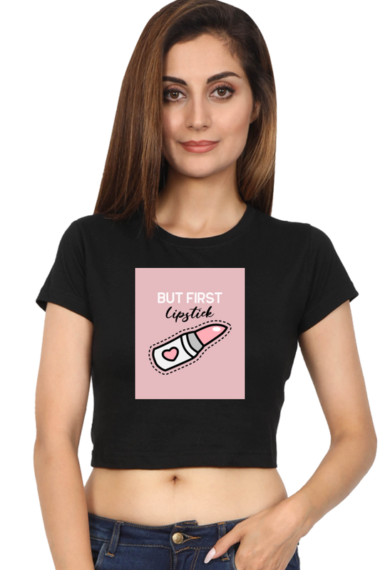 Women's Crop Top - Lipstick first