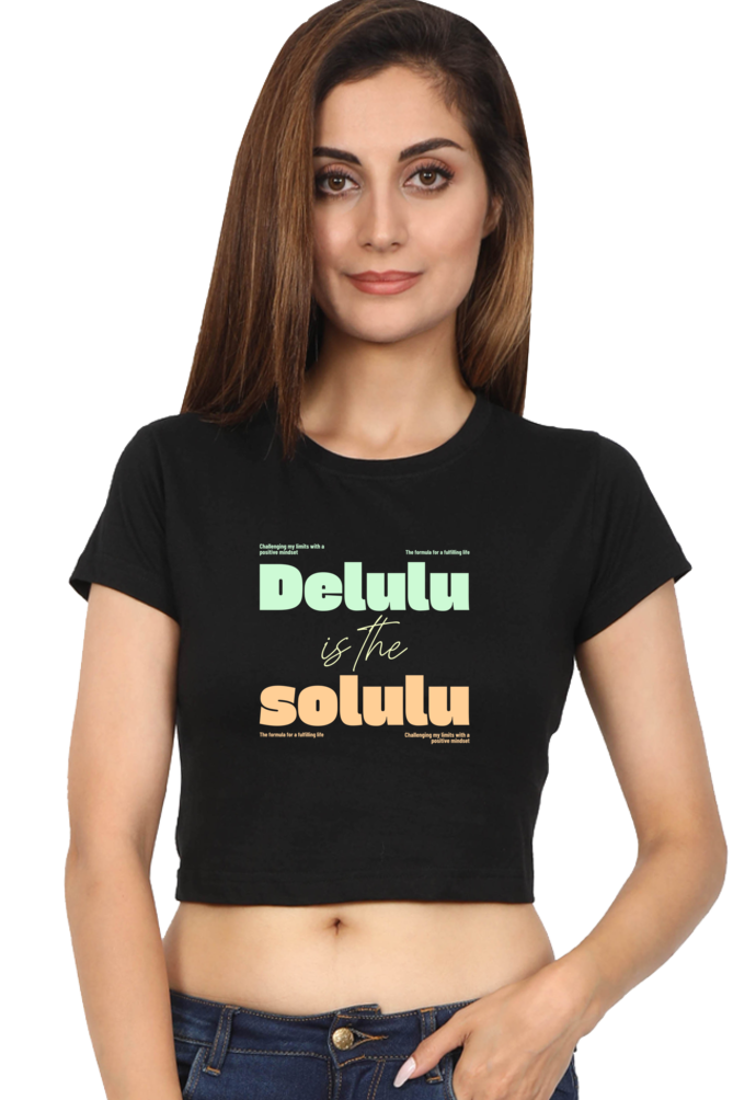 Women's Crop Top - Delulu is the solulu